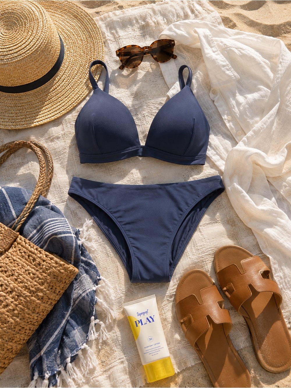 Lululemon Blue Bikini Set Top Size 10 Bottom Size L/G